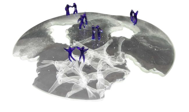 Sculpture en verre - Dancing on chaos