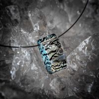 Baïkal Ice Noir- Bijoux en verre - Pendentif Alpha