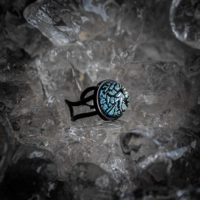 Baïkal Ice Noir- Bijoux en verre - Bague Classic