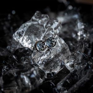 Baïkal Ice Inox - Bijoux en verre - Boucles d'oreille Coquette