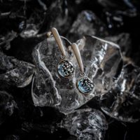 Baïkal Ice Inox - Bijoux en verre - Boucles d'oreille Elégante
