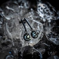 Baïkal Ice Black - Glass Jewelry - Elegant Earrings