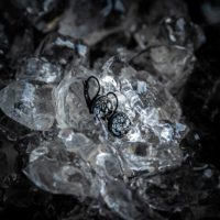 Baïkal Ice Noir - Bijoux en verre - Boucles d'oreille Frivole