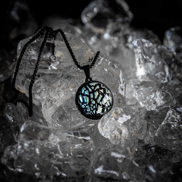Baïkal Ice Noir - Bijoux en verre - Pendentif Gaia