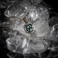 Baïkal Ice Inox - Bijoux en verre - Pendentif Luna
