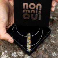 L'Intemporel argent - Bijoux en verre - Pendentif Féminissima - cadeau