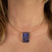 Under the stars - Glass jewelry - Alpha pendant - mannequin