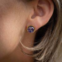 Sous les étoiles - Glass jewelry - Coquette earring - mannequin
