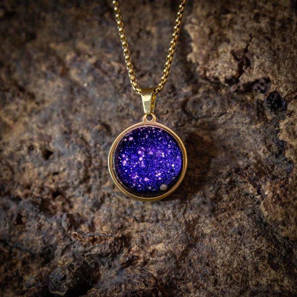 Under the stars - Glass jewelry - Gaïa pendant
