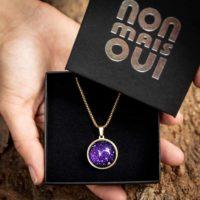 Under the stars - Glass jewelry - Gaïa pendant - gift