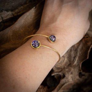 Sous les étoiles - Glass jewelry - Liane bracelet - mannequin