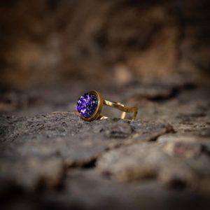 Sous les étoiles - Glass jewelry - Nugget ring